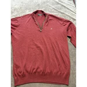 Southern Point Co Sweater Mens size XL Hayward Pullover 1/4 Zip‎ Golf Red preppy